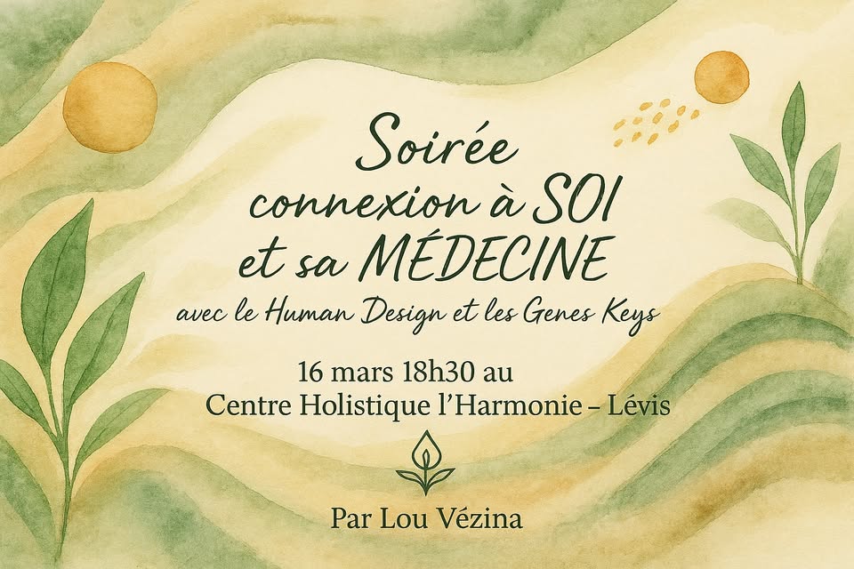 Événement connexion à soi avec Human Design.